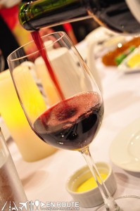En Route House of Wagyu Stone Grill Eastwood Wine Pouring