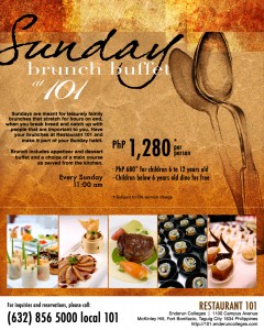Enderun Colleges, Restaurant 101, Enderun Restaurant 101