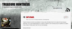 Treasure Huntress, Blog Day 2011
