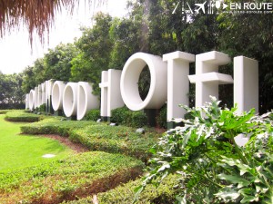 The Hong Kong Disneyland Hollywood Hotel Sign