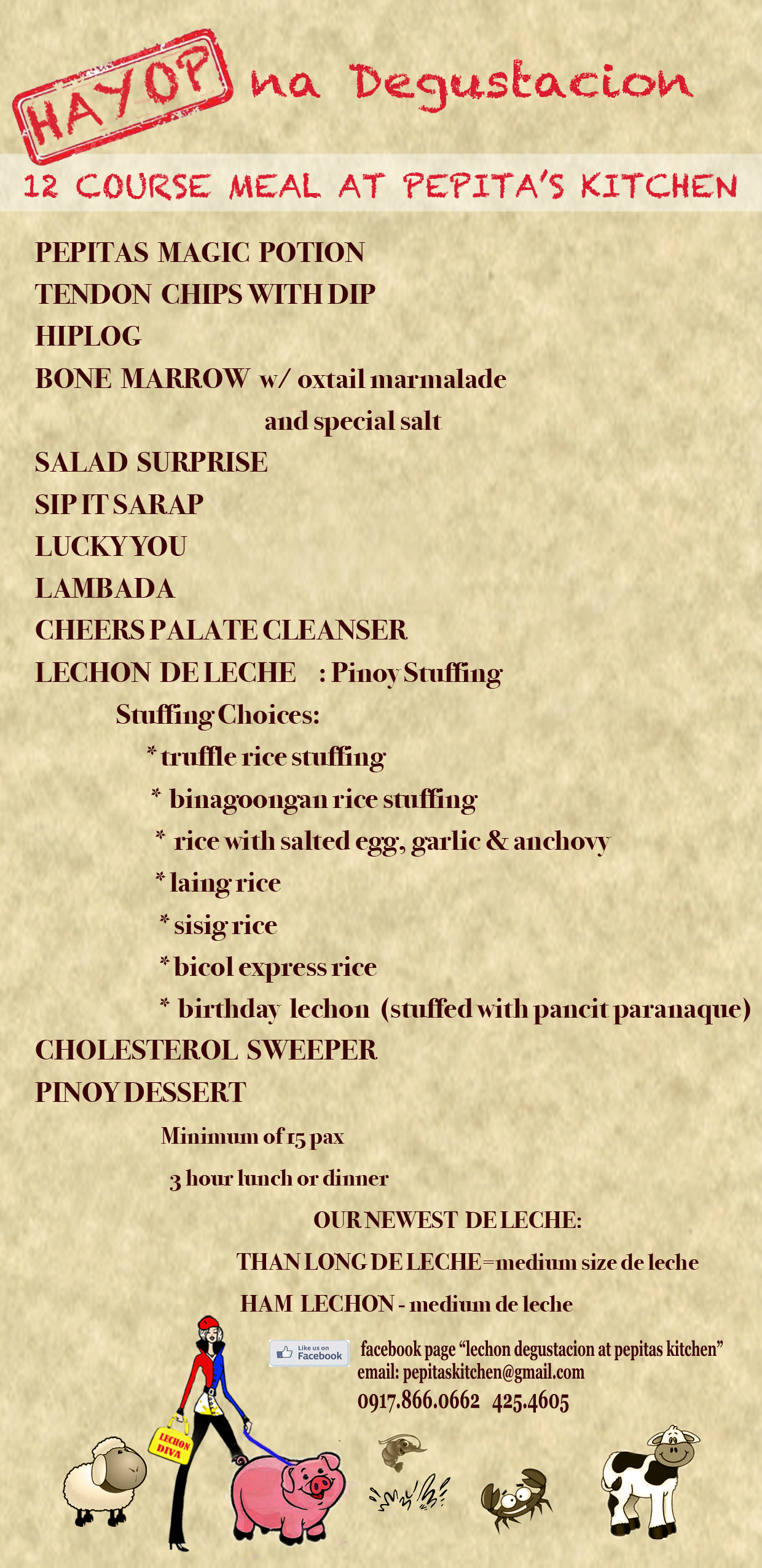 HAYOP MENU