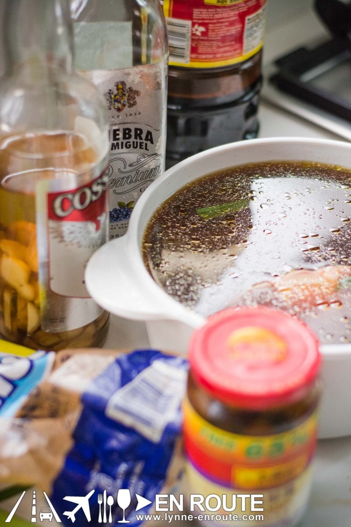 The Tipsy Cook Makes Ginger Vodka and Gin Asian Beef Shank Stew EN ROUTE